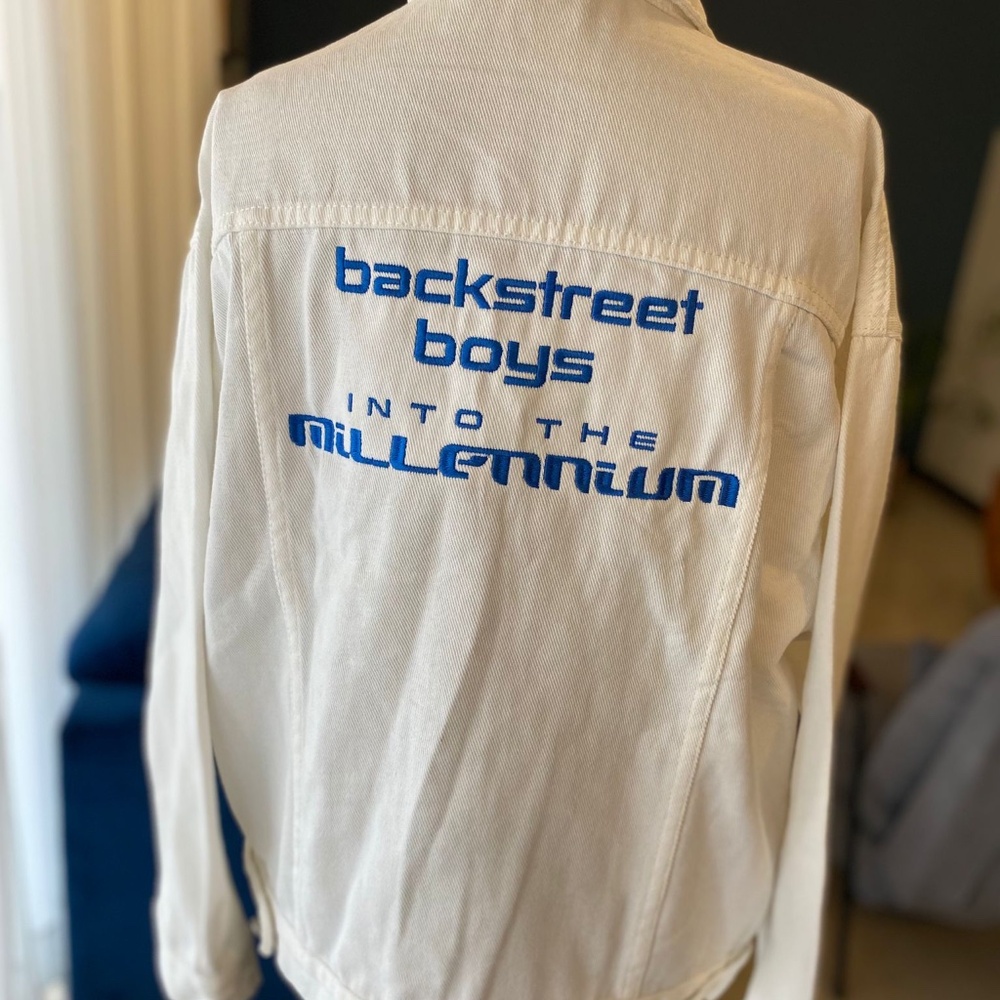 White Denim Jacket Backstreet Boys 2025 Las Vegas Sphere.